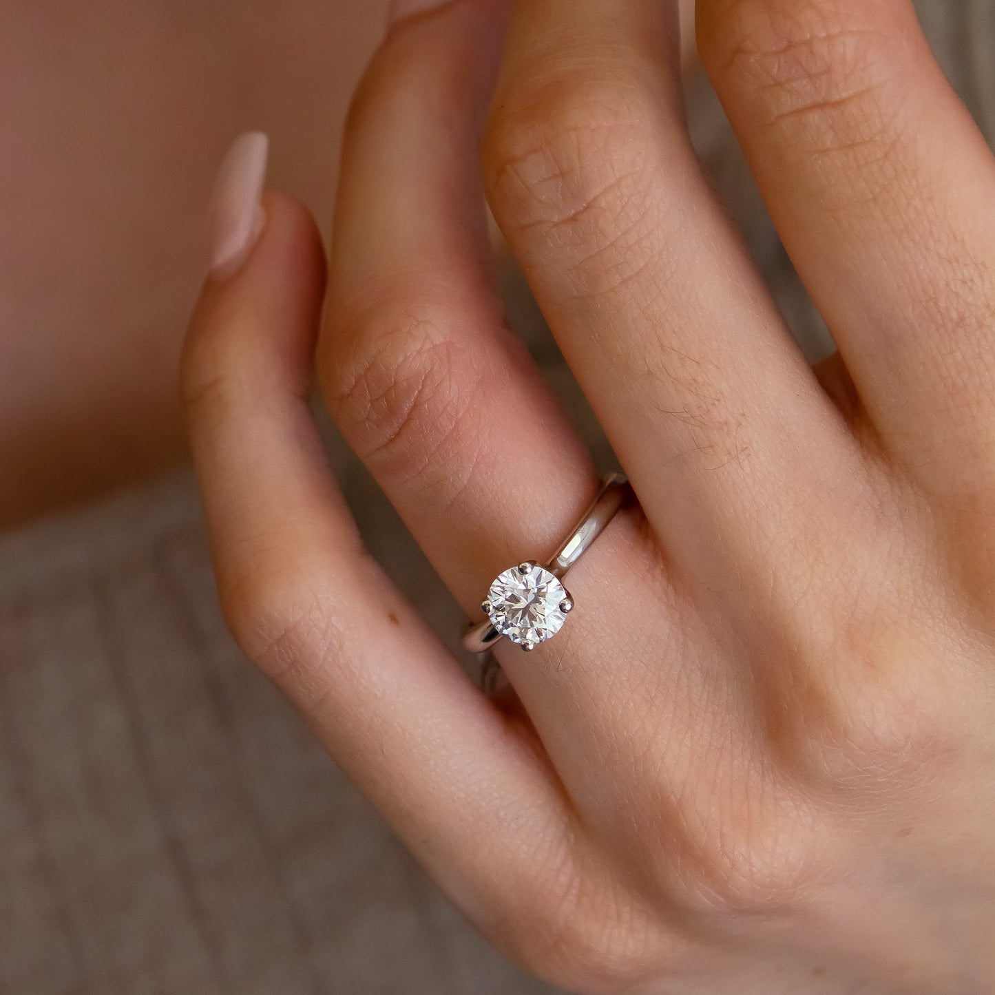 Solitaire-Oval Lab Grown Diamond Engagement Ring