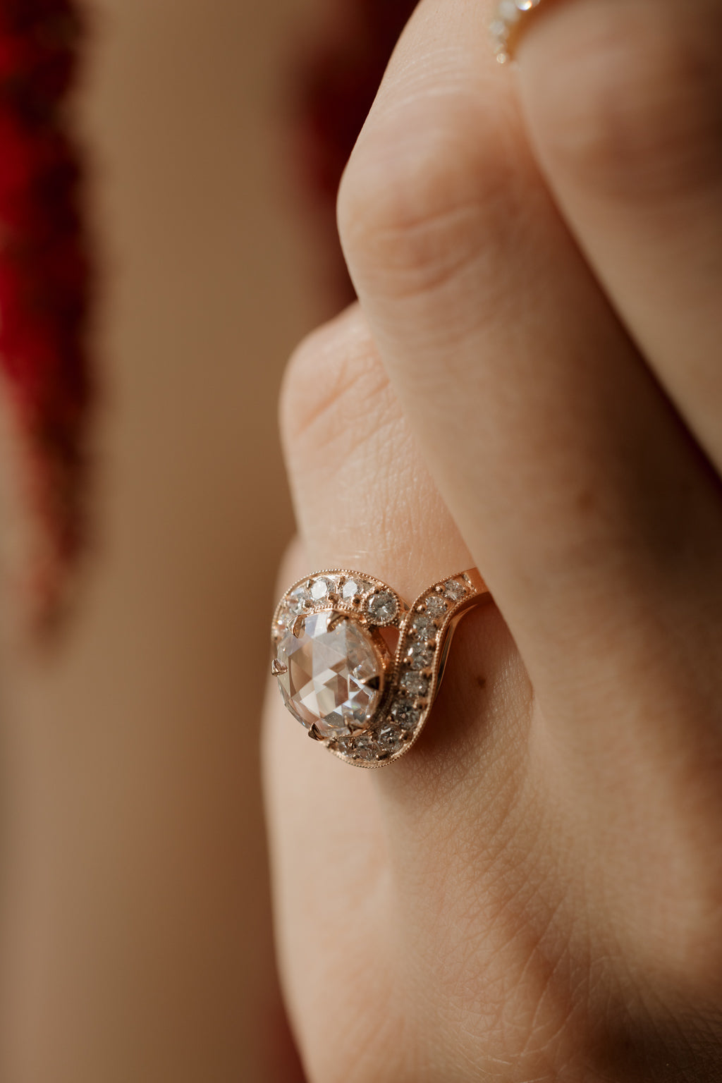 Solitaire Cathedral- 1.8 CT Cushion Lab Grown Diamond Wedding Band