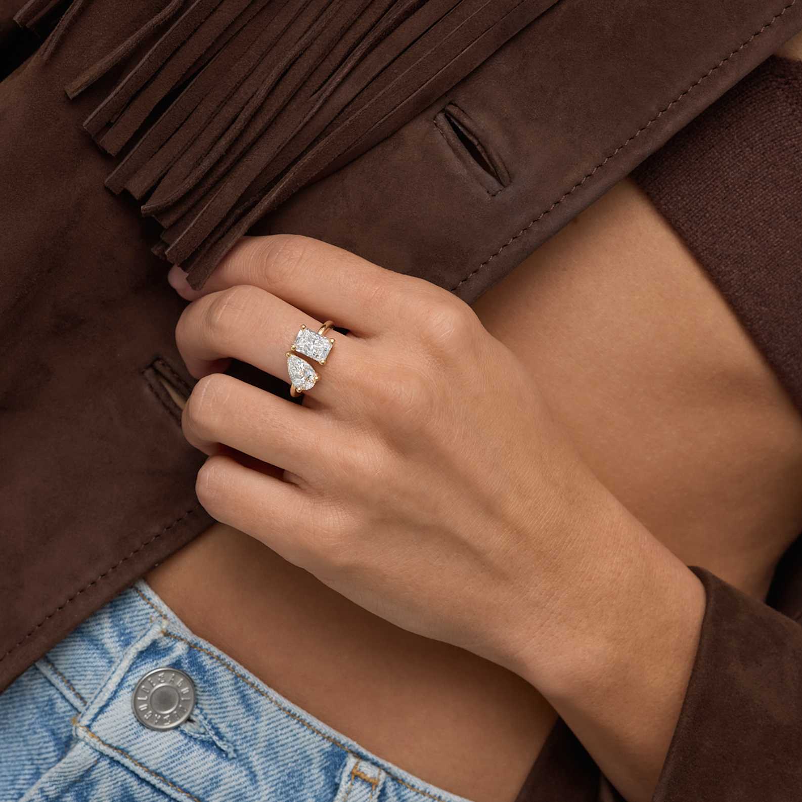 Hidden Halo-1.5 CT Round Lab Grown Diamond Engagement Ring