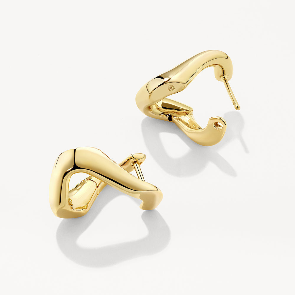 Curb Chain Link Hoop Earrings 4