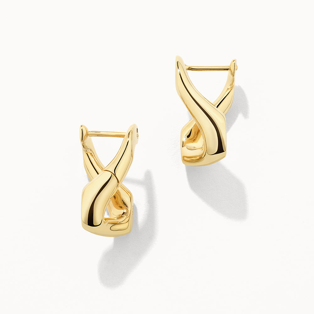 Curb Chain Link Hoop Earrings 7