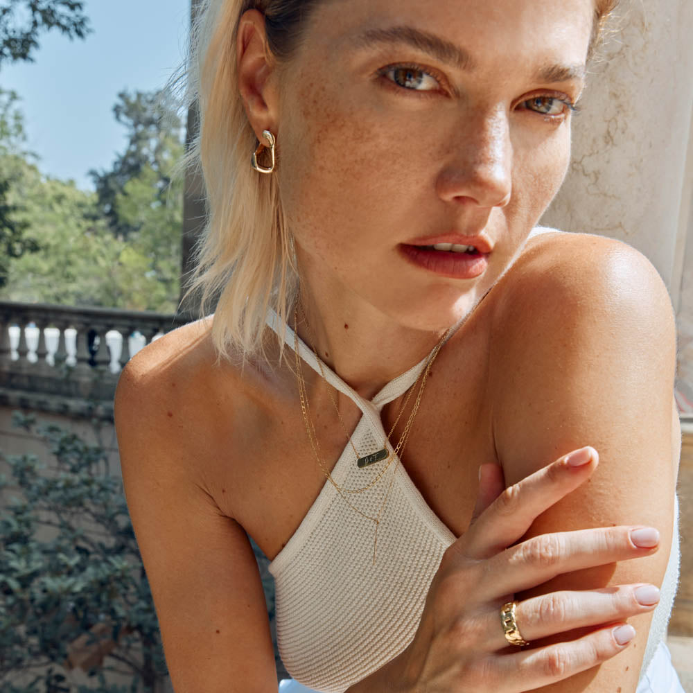 Curb Chain Link Hoop Earrings 6