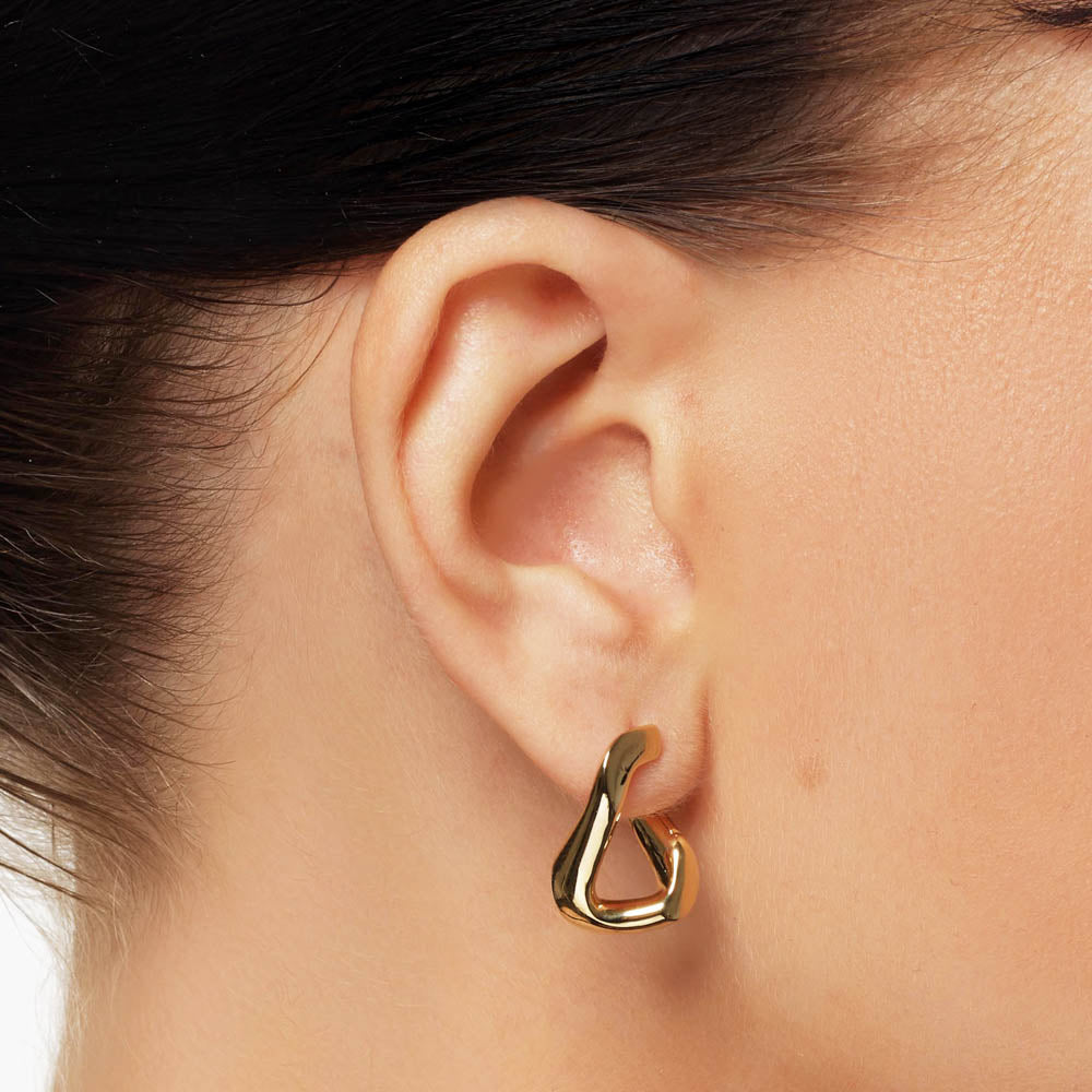 Curb Chain Link Hoop Earrings 5