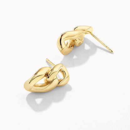 Curb Chain Link Stud Earrings 3