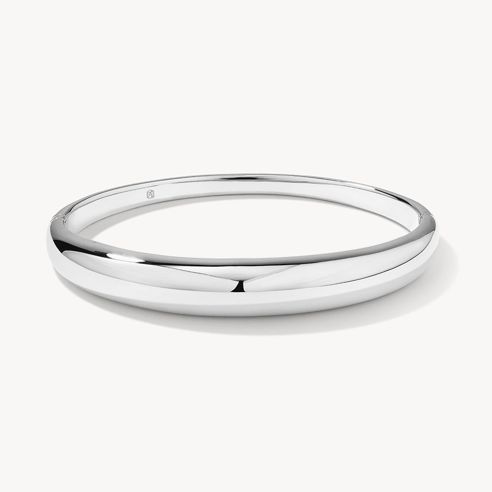 Elegant Silver Open Cuff Bangle Bracelet