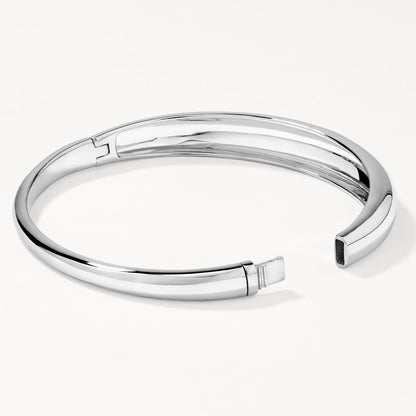 Elegant Silver Open Cuff Bangle Bracelet 6