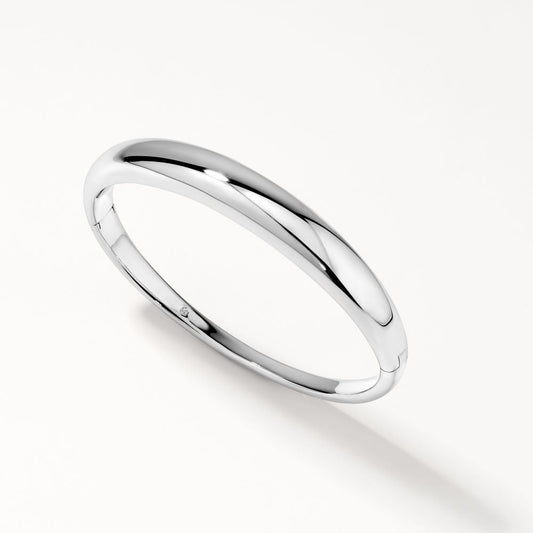 Elegant Silver Open Cuff Bangle Bracelet