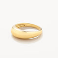 Load image into Gallery viewer, Golden Curve Dome Pinky Ring
