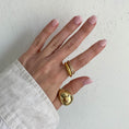 Load image into Gallery viewer, Golden Curve Dome Pinky Ring
