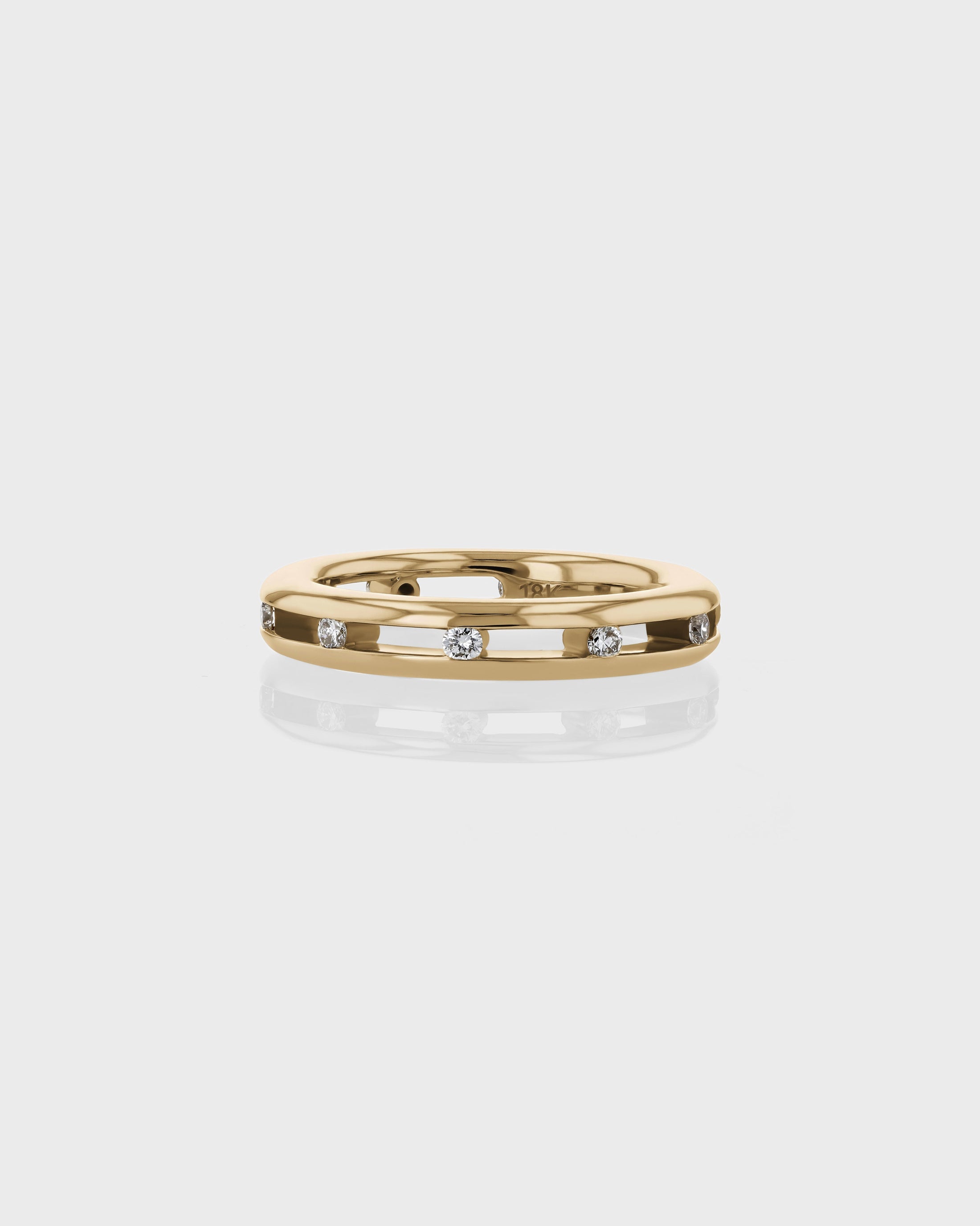 0.50 TCW Round Lab-Grown Diamond Floating Wedding Band