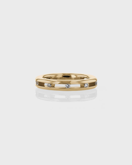 0.50 TCW Round Lab-Grown Diamond Floating Wedding Band