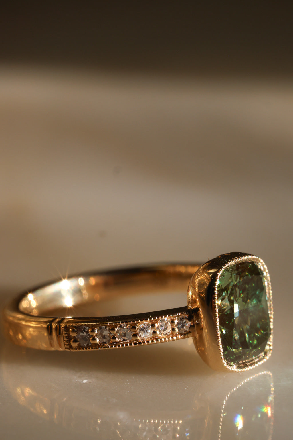 Solitaire Cathedral- 1.8 CT Cushion Lab Grown Diamond Wedding Band