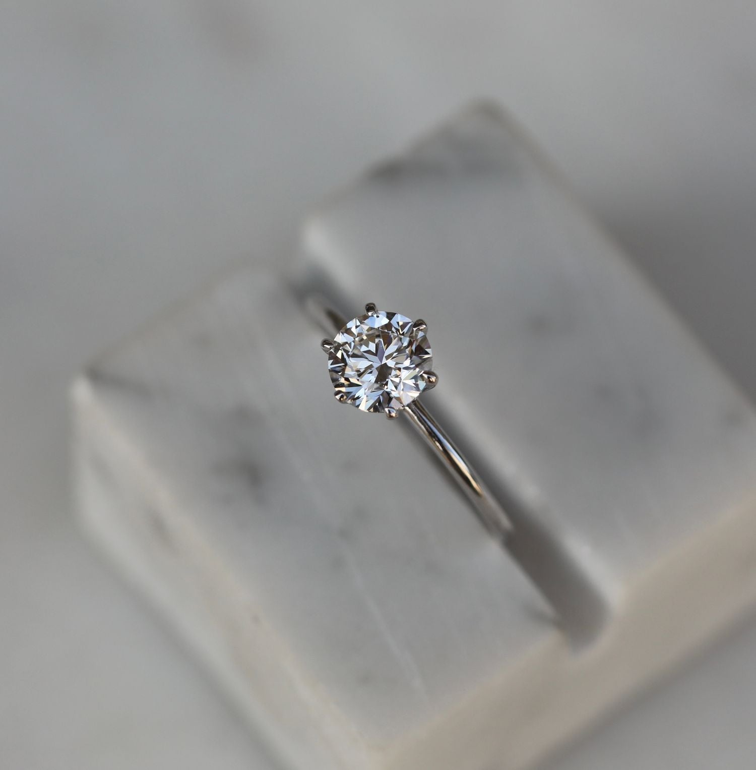 1.0 CT Round Lab-Grown Diamond Solitaire Ring in Classic Gold Setting 7