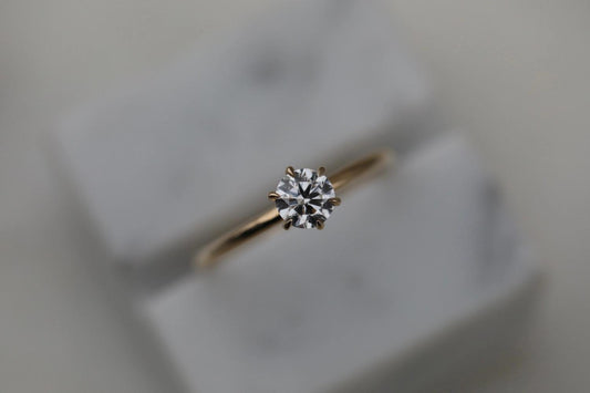 Elegant 0.50 CT Round Lab-Grown Diamond Solitaire Ring