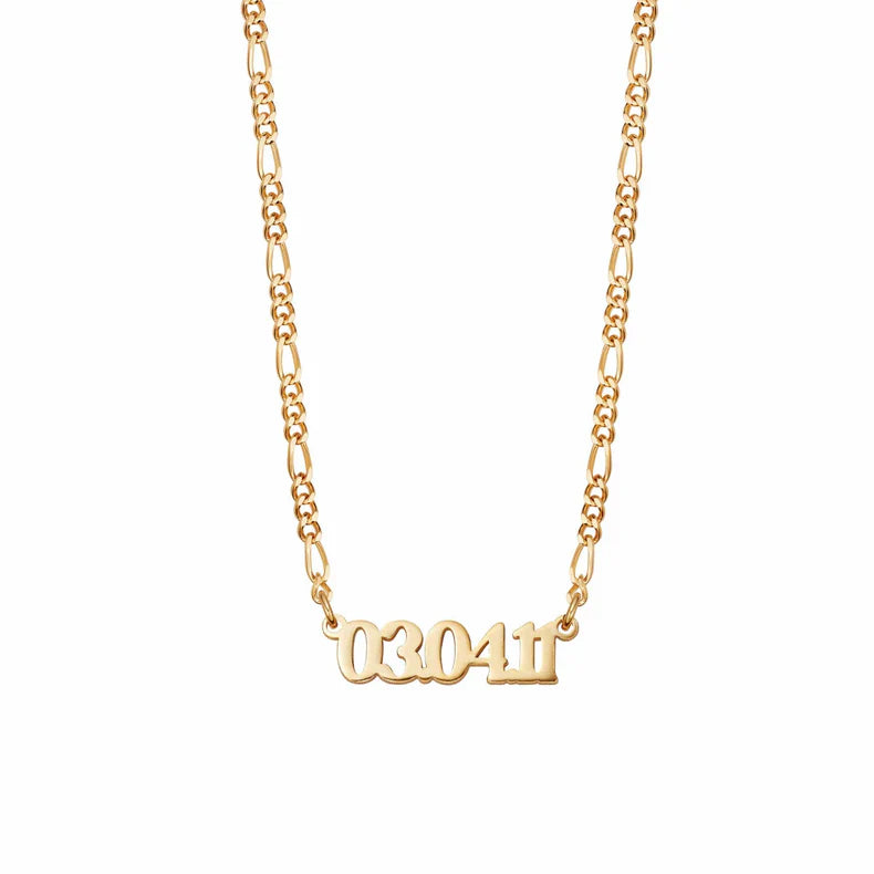 Timeless Gold Personalized Year Necklace