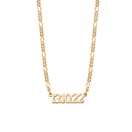 Timeless Gold Personalized Year Necklace