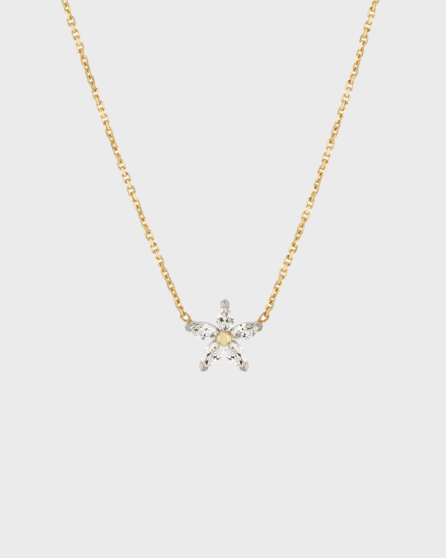 0.50 TCW Marquise Lab Grown Diamond Floral Shaped Pendant Necklace 1