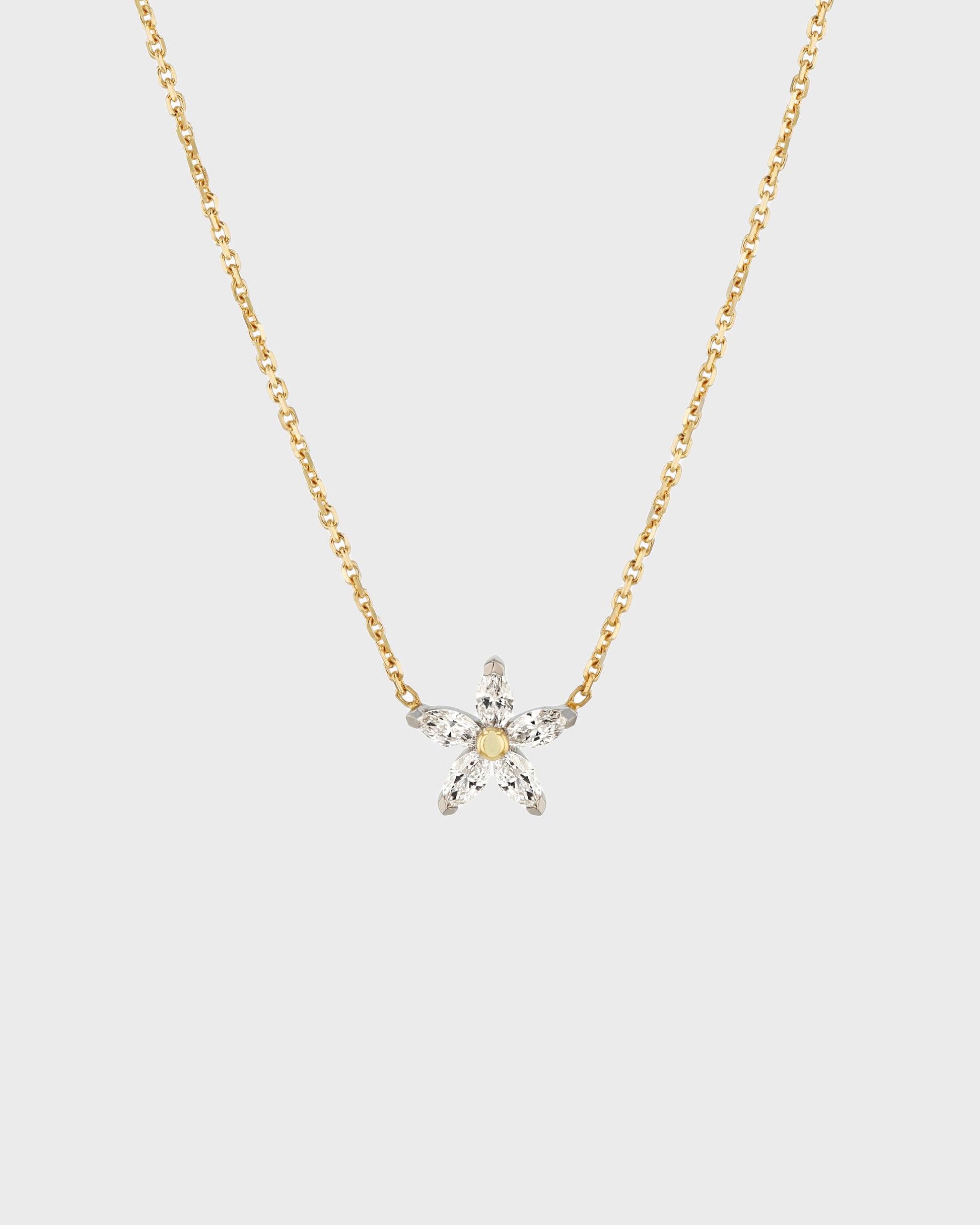 0.50 TCW Marquise Lab Grown Diamond Floral Shaped Pendant Necklace 1