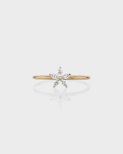0.20 TCW Marquise Lab Grown Diamond Floral Wedding Bands in Elegant Bloom Design 1
