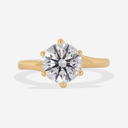 Solitaire-2.0 CT Round Lab Grown Diamond Engagement Ring
