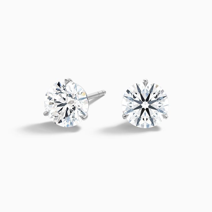 Solitaire- 1.0 CT Round Moissanite Stud Earrings