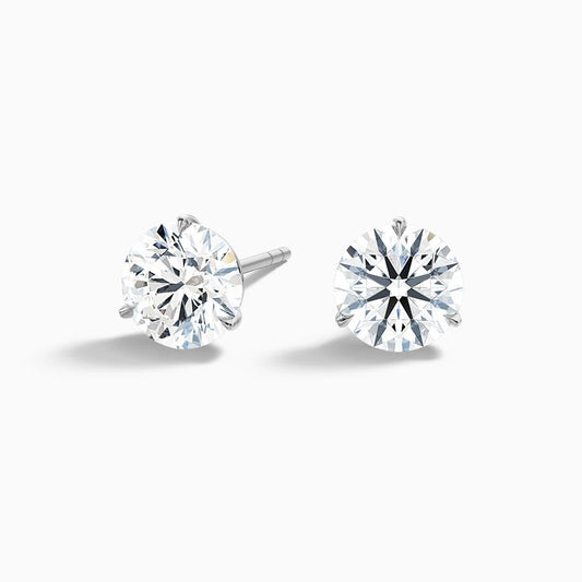 Solitaire- 1.0 CT Round Moissanite Stud Earrings