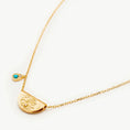 Load image into Gallery viewer, Elegant Gold Necklace with 0.06 TCW Round Opal and Lab-Made Diamond Accents
