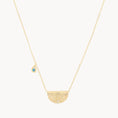 Load image into Gallery viewer, Elegant Gold Necklace with 0.06 TCW Round Opal and Lab-Made Diamond Accents
