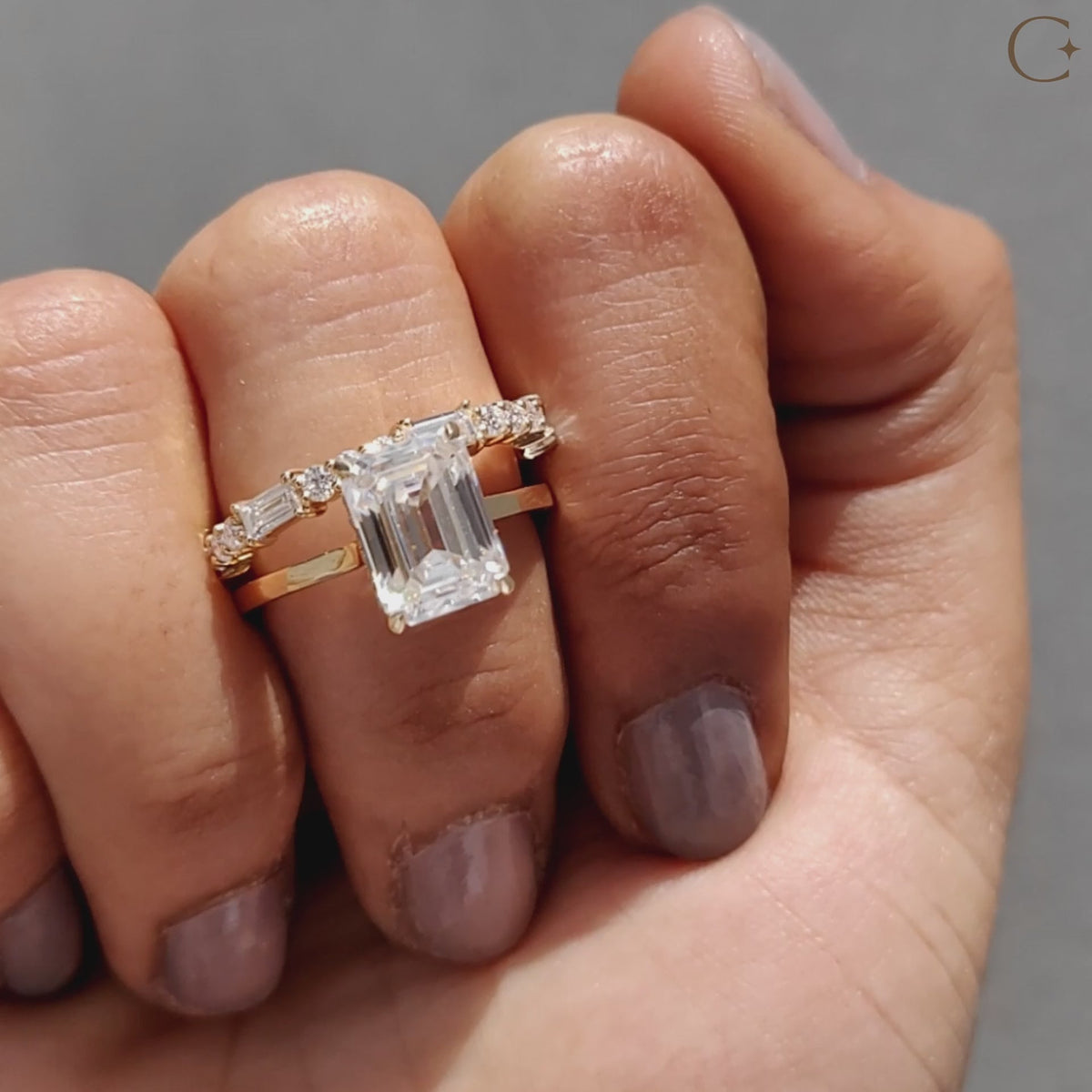 Solitaire Cathedral- 1.8 CT Cushion Lab Grown Diamond Wedding Band