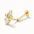 Load image into Gallery viewer, Elegant 0.09 TCW Round Lab Grown Diamond Floral Stud Earring
