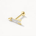 Load image into Gallery viewer, Elegant 0.019 TCW Round Lab Grown Diamond Arrow Stud Earring
