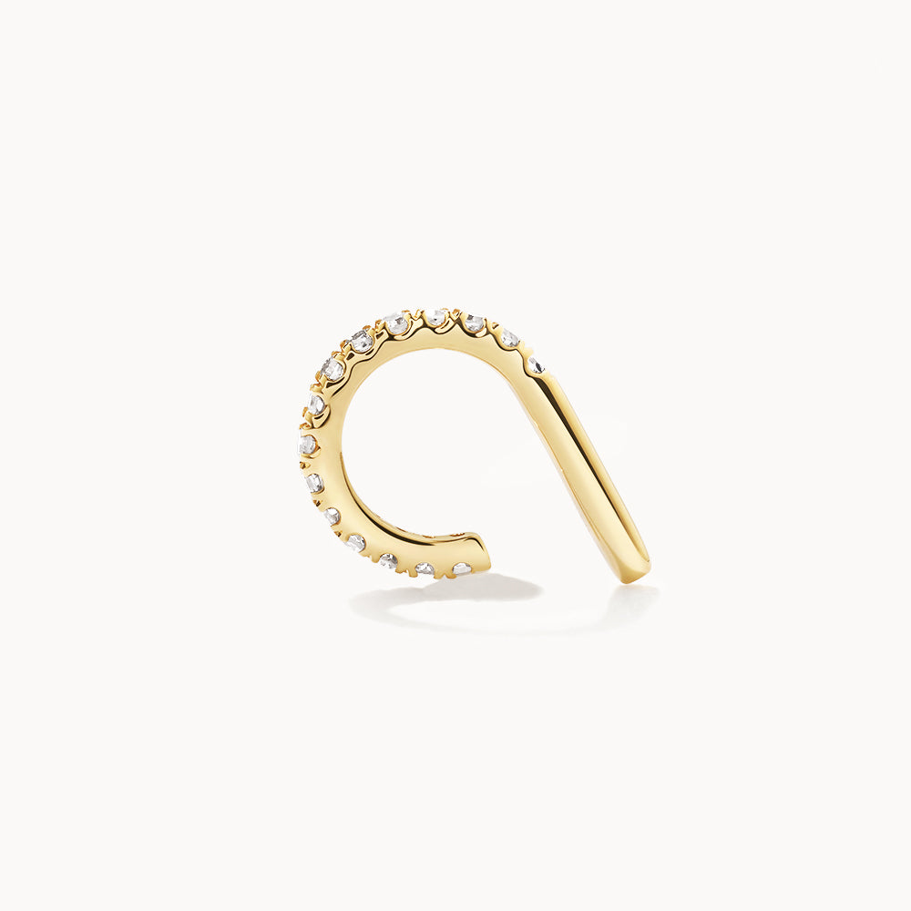 0.5 Carat Round Lab Grown Diamond Gold Hoop Earrings