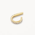 Load image into Gallery viewer, 0.5 Carat Round Lab Grown Diamond Gold Hoop Earrings
