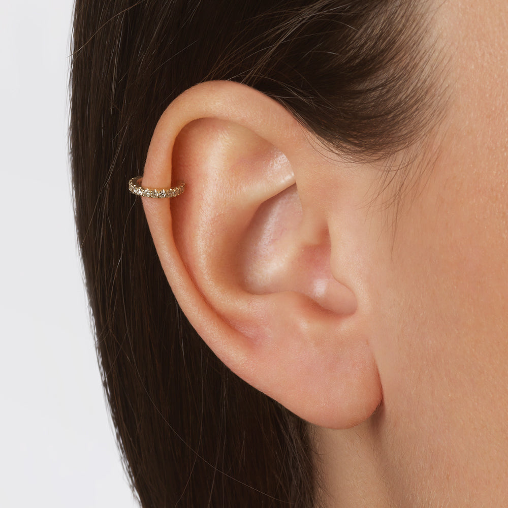 0.5 Carat Round Lab Grown Diamond Gold Hoop Earrings 6