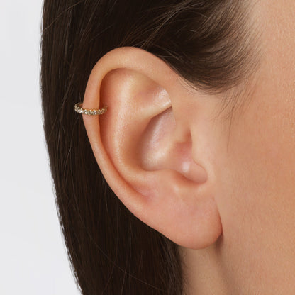 0.5 Carat Round Lab Grown Diamond Gold Hoop Earrings 6