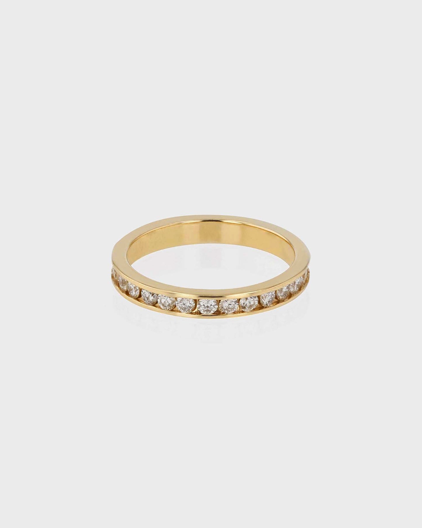 Elegant 0.50 TCW Round Lab-Grown Diamond Channel Set Wedding Band 1