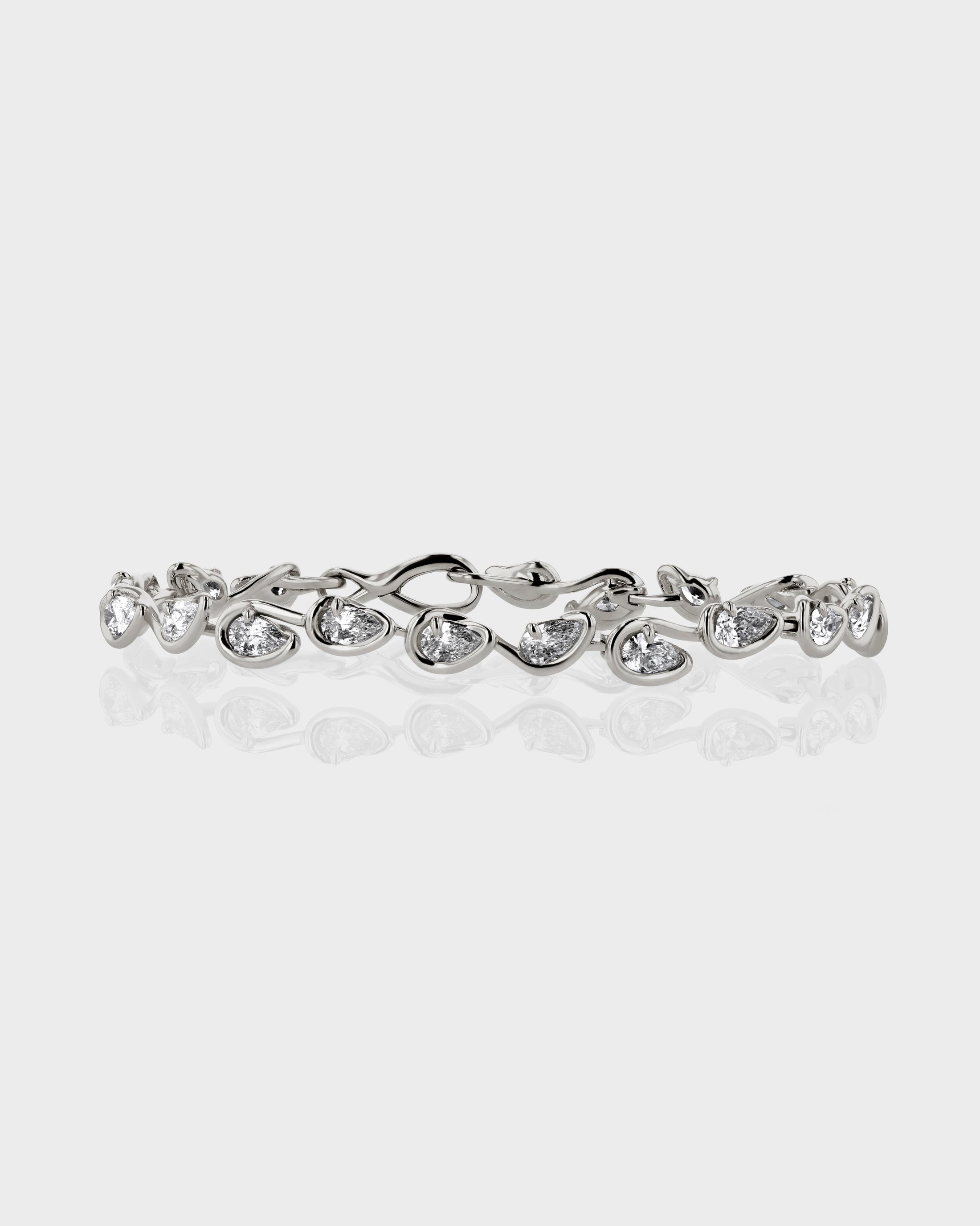 1 TCW Pear Lab Grown Diamond Art Deco Bracelet