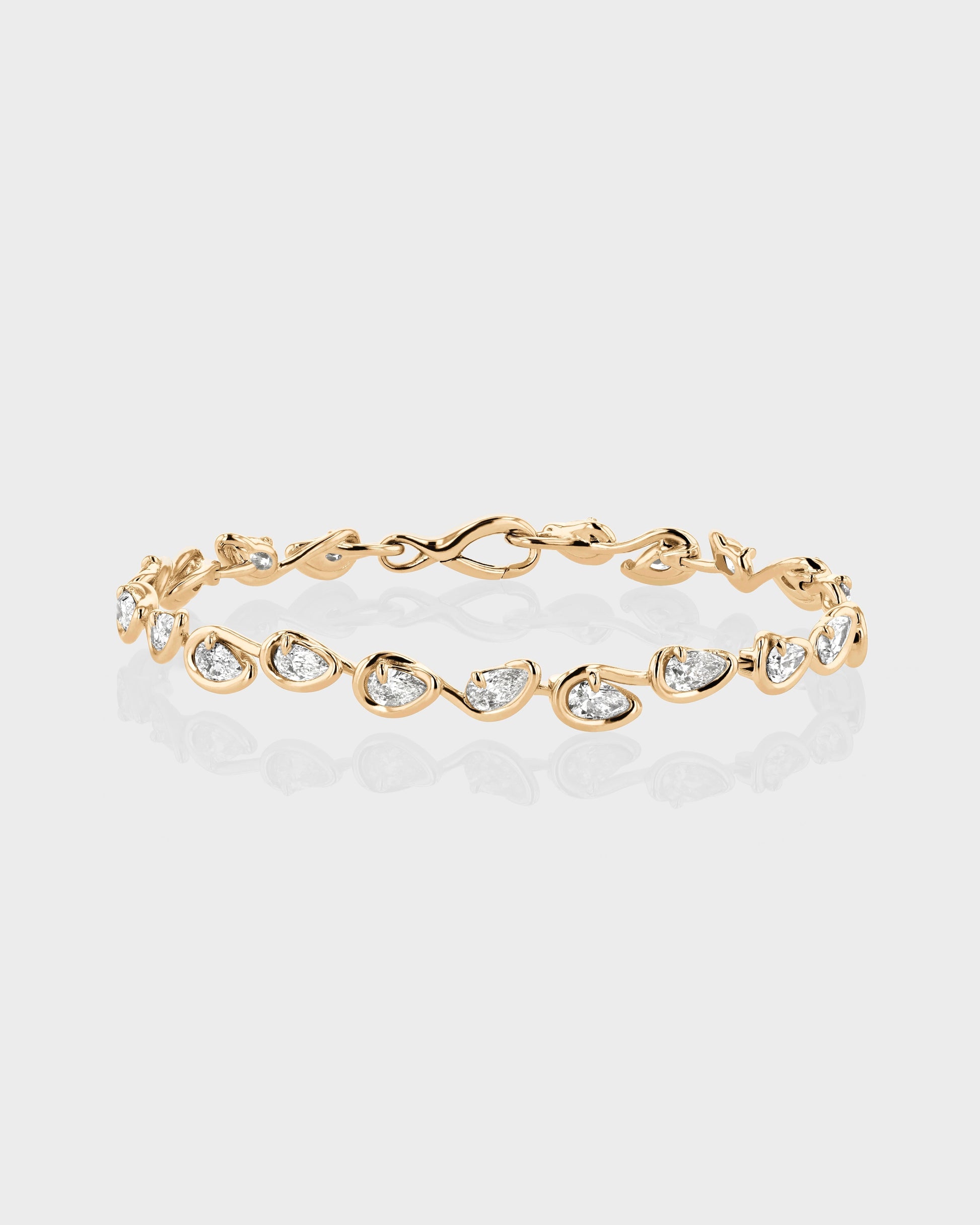 1 TCW Pear Cut Multi Stone Art Deco Bracelet 4