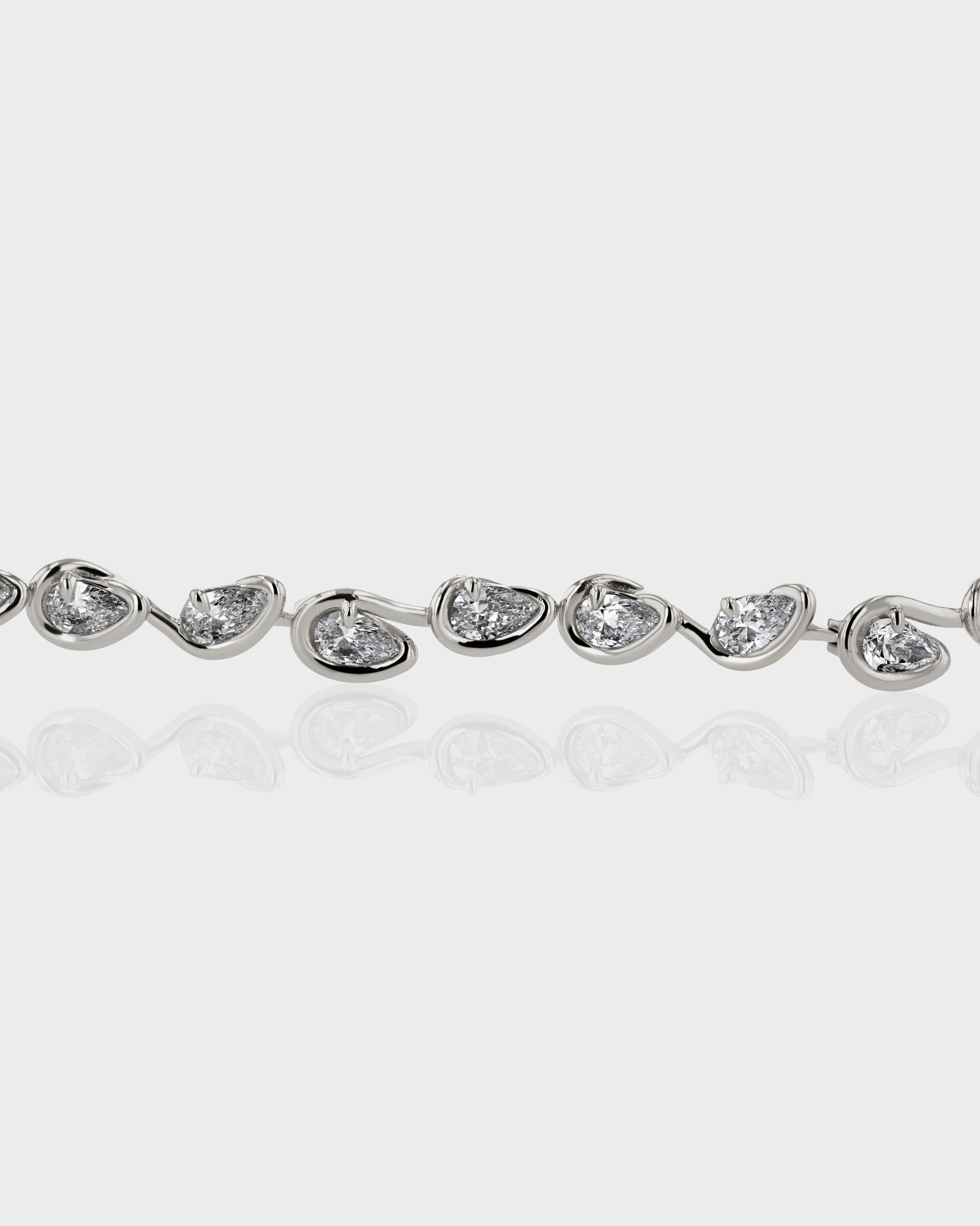 1 TCW Pear Lab Grown Diamond Art Deco Bracelet