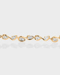 Load image into Gallery viewer, 1.0 TCW Pear Shaped Tennis Diamond Corridor Necklace
