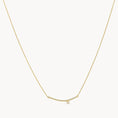 Load image into Gallery viewer, Radiant Elegance: 0.01 TCW Round Lab-Grown Diamond Bar Necklace
