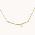 Load image into Gallery viewer, Radiant Elegance: 0.01 TCW Round Lab-Grown Diamond Bar Necklace
