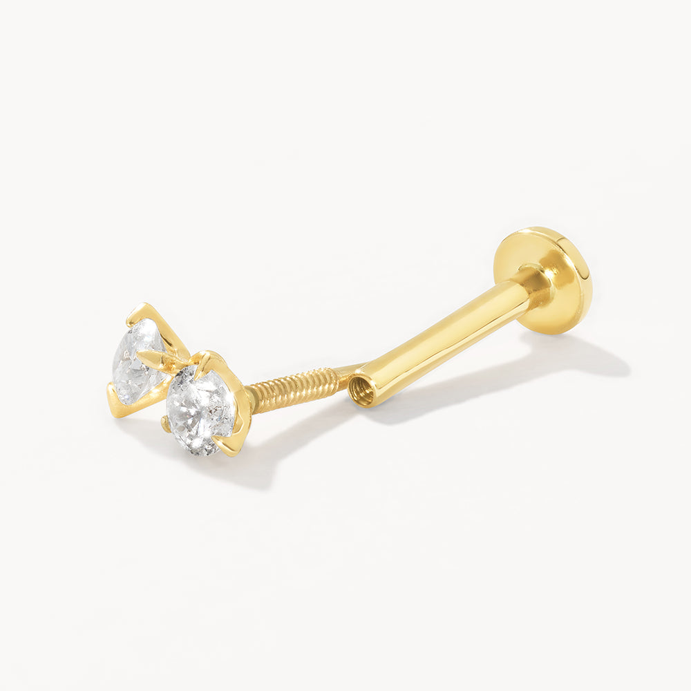 Radiant Elegance: 0.08 TCW Round Lab Grown Diamond Stud Earrings 5