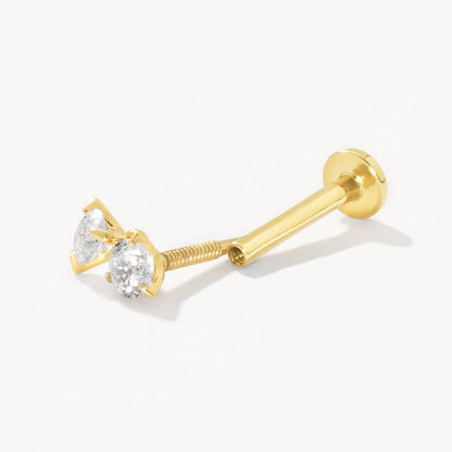 Radiant Elegance: 0.08 TCW Round Lab Grown Diamond Stud Earrings 5
