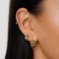 Load image into Gallery viewer, Elegant 0.07 TCW Round Lab Grown Diamond Drop Hoop Earrings
