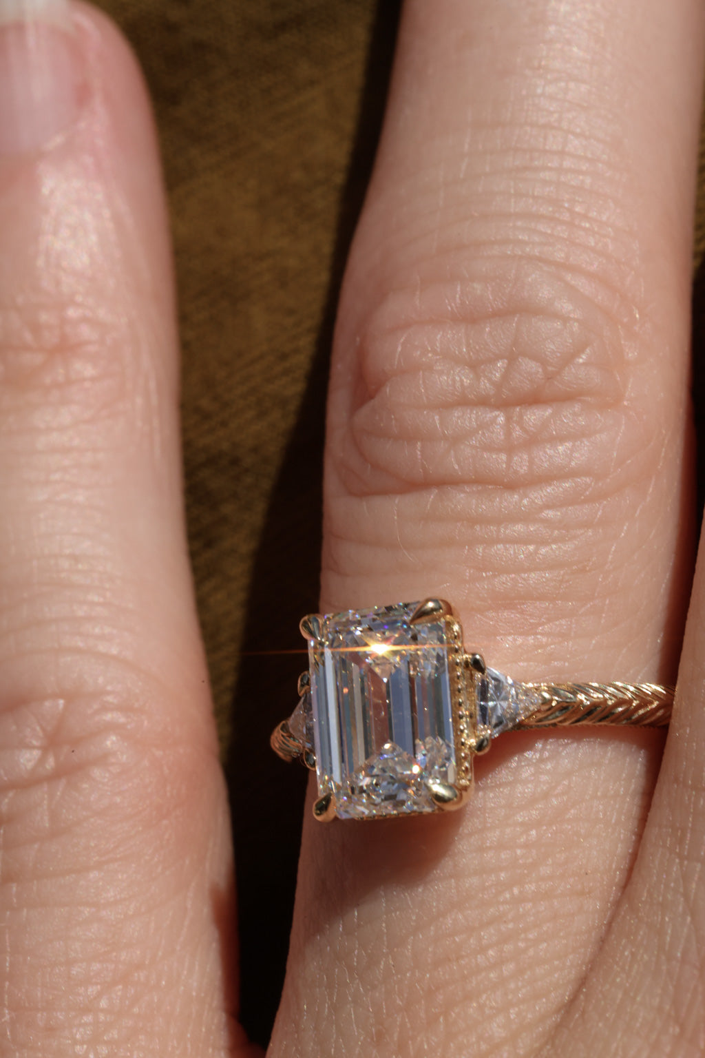 Solitaire Cathedral- 1.8 CT Cushion Lab Grown Diamond Wedding Band