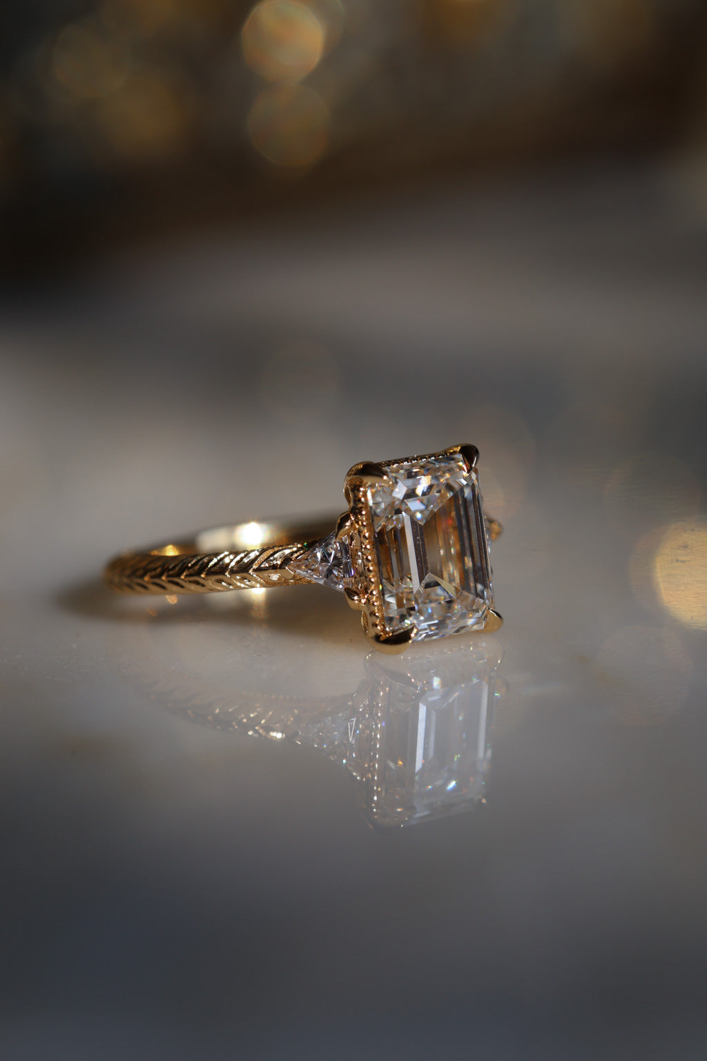 Solitaire Cathedral- 1.8 CT Cushion Lab Grown Diamond Wedding Band
