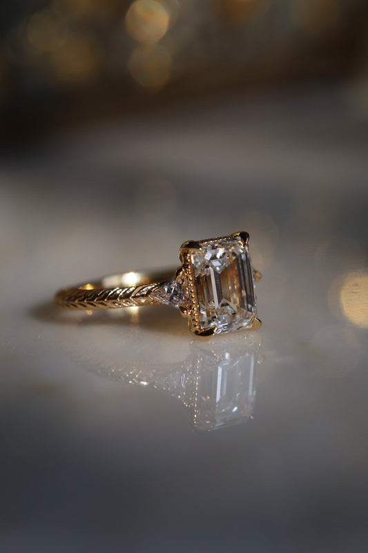 Solitaire Cathedral- 1.8 CT Cushion Lab Grown Diamond Wedding Band