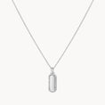 Load image into Gallery viewer, Elegant 0.11 TCW Round Lab Grown Diamond Bar Necklace - Engravable Charm
