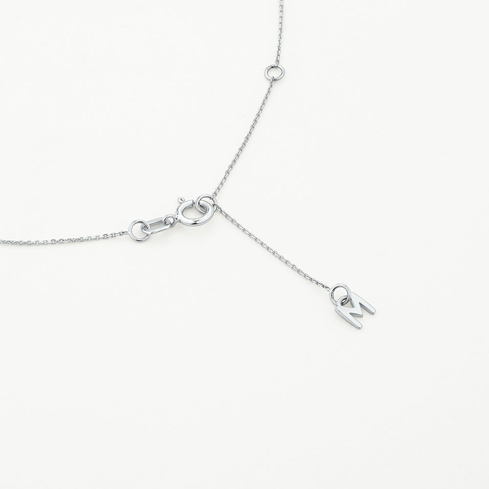 Elegant 0.11 TCW Round Lab Grown Diamond Bar Necklace - Engravable Charm